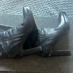 Via Spiga Tenley tall black leather platform boots size 10 w/original box.